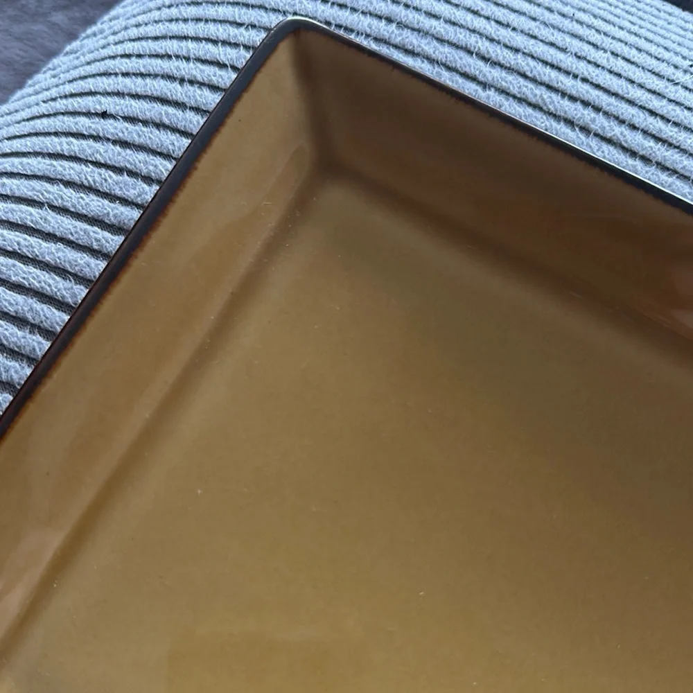 Pottery Barn Asian Square Mustard Rectangular Platter and Bowl